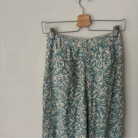 Amuse Society Jamie Pant Tropical Beach Vacation in Green/Cream Size Small - Picture 10 of 11